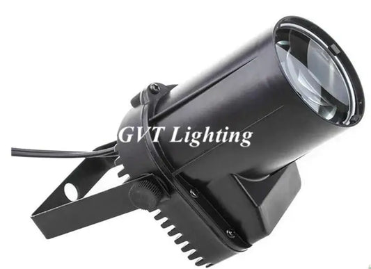Black gvt lighting spotlight led beam pinspot stage with cylindrical body clear lens and adjustable mounting bracket for decorbites led beam