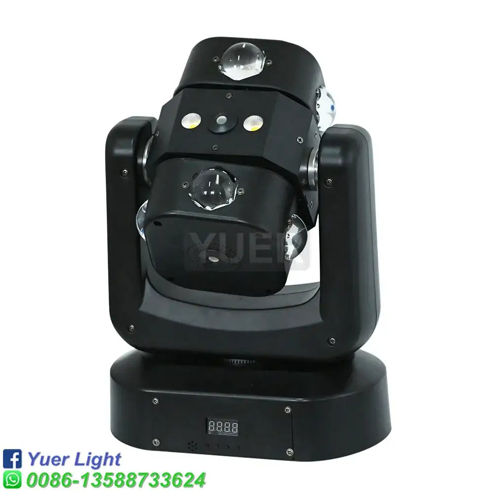 Black led disco ball lights with 4 lasers featuring crystal accents and digital display for living room stage use
