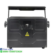 Black rectangular rgb color laser light party room projector with sturdy metallic accents decorbites 20w rgb laser light