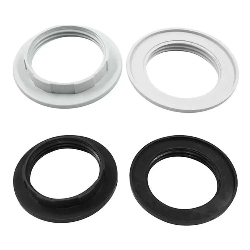 Black and white plastic 40mm collar rings light socket adapter rings for kitchen light fixtures
