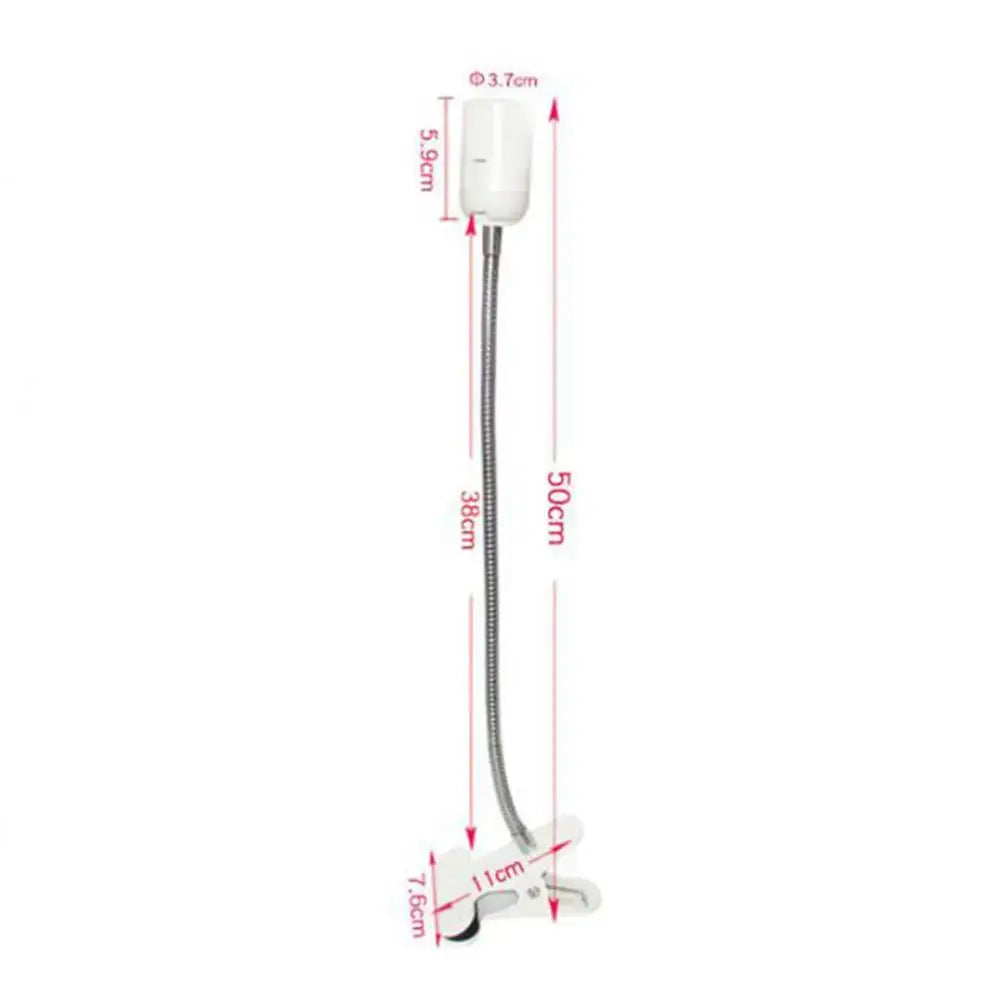 White led desk light with flexible metal gooseneck and decorbites clip base type ensures versatile bedroom use
