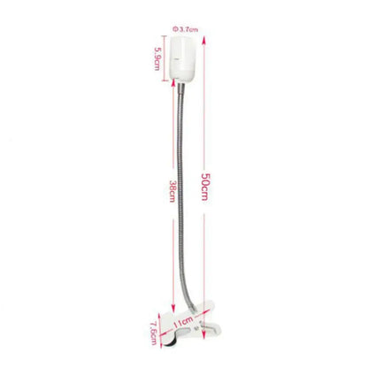 White led desk light with flexible metal gooseneck and decorbites clip base type ensures versatile bedroom use