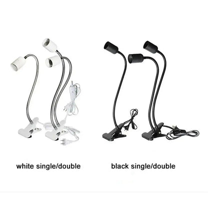 Black and white flexible gooseneck desk light with clip on arm for adjustable lighting by decorbites clip type ensures versatility
