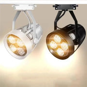 Black and white metallic cob ceiling spotlight with four led bulbs featuring sleek finish for decorbites cob ceiling lighting