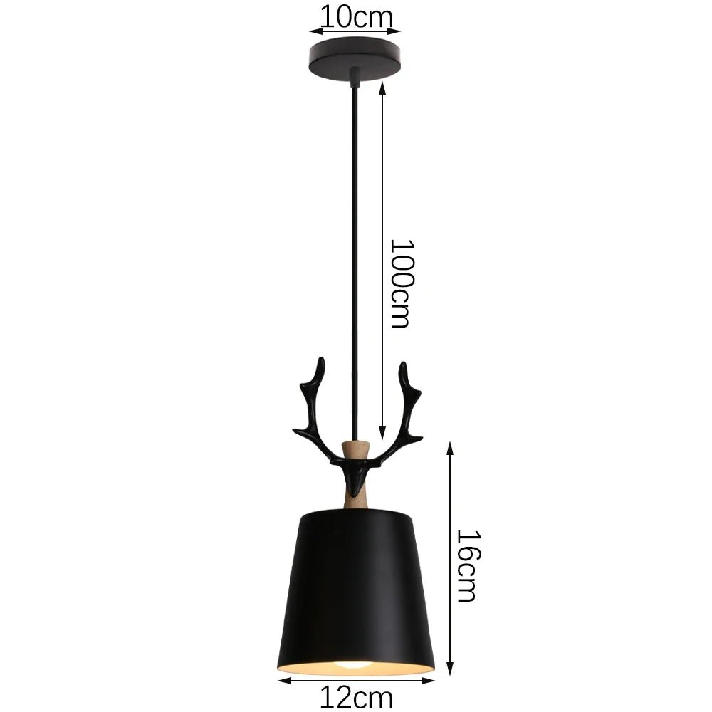 Black Wood Industrial Pendant Light - Decorbites