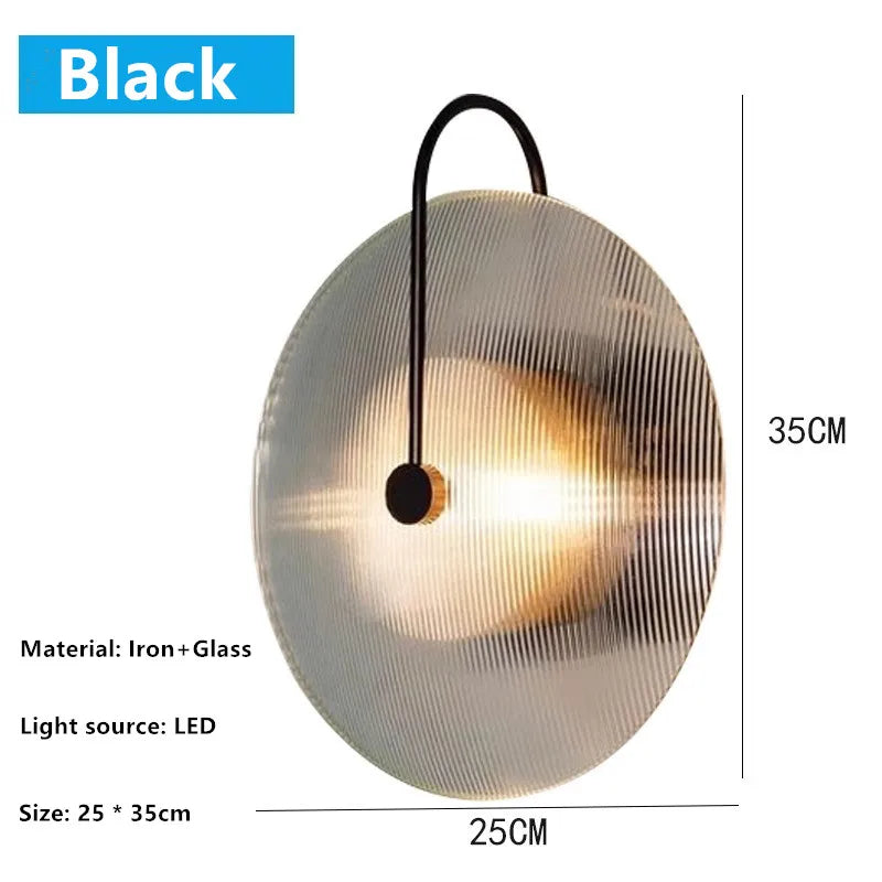 DecorBites™ Glass Stripe Gold Wall Lamp for Modern Nordic Bedroom and Bathroom Decoration