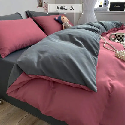 The bedding set features soft plush fabric in raspberry red and gray for decorbites comfort king size bedroom comfort