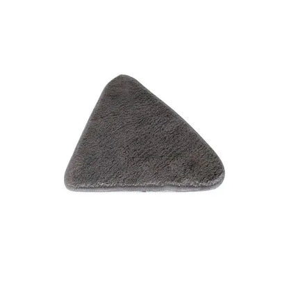 Gray microfiber cleaning pad for rotating telescopic triangle floor mop with blue and gray kitchen squeegee design