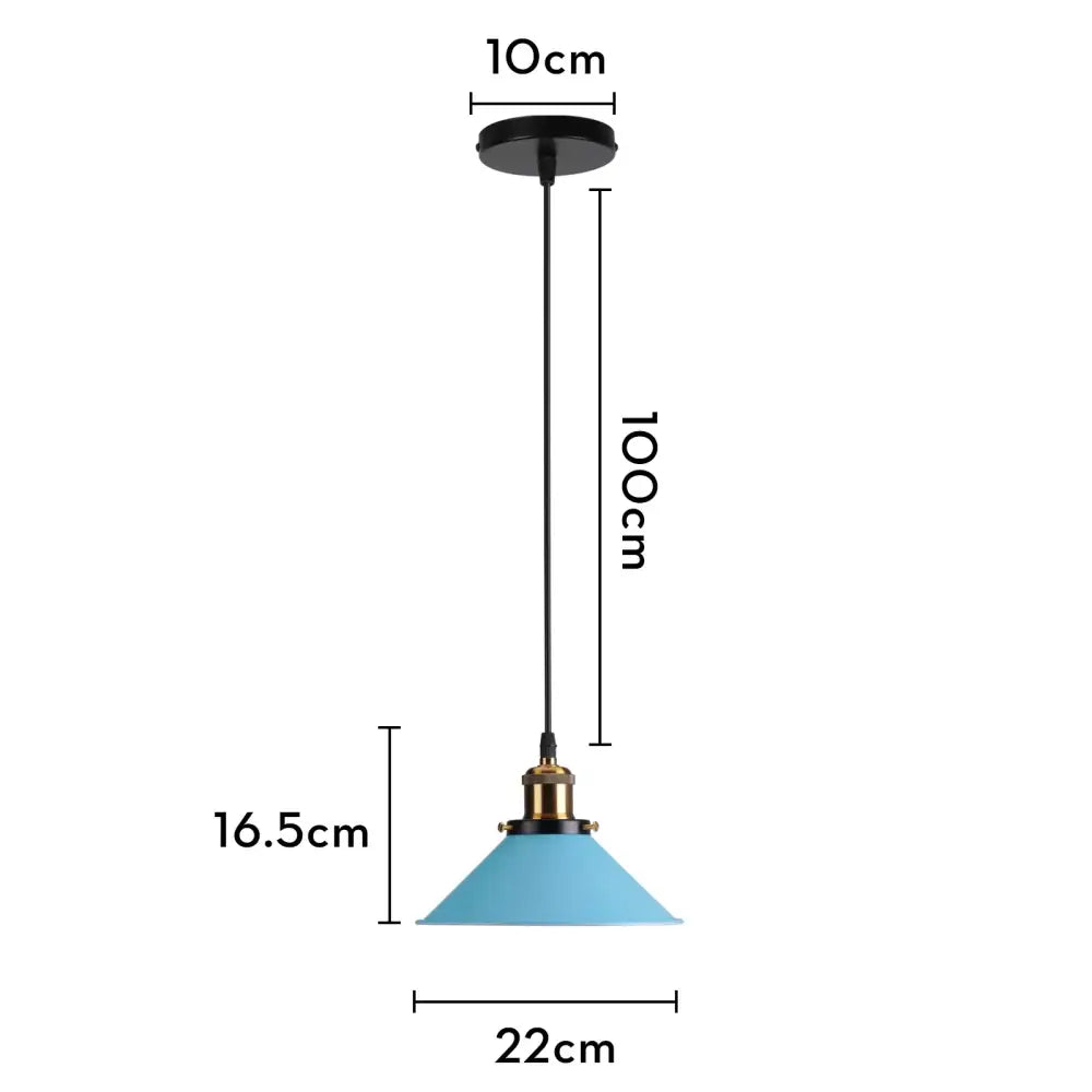 A sleek blue nordic pendant light with matte metal shade and brass fixture ideal for kitchen decorbites pendant lights