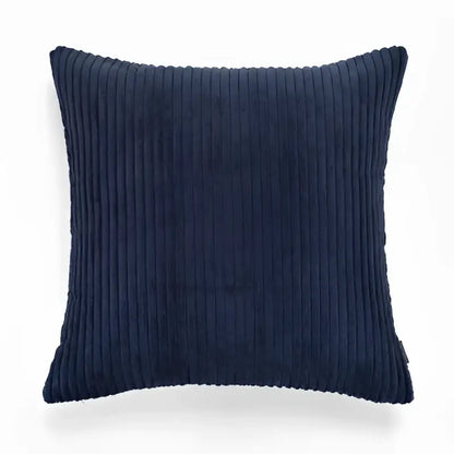 Navy blue corduroy throw pillow featuring decorbites corduroy flocking for stylish living room pillow cover decor