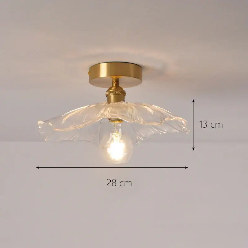 Brass glass shade pendant ceiling lamp with delicate translucent lampshade and gold-toned metal base for kitchen lights