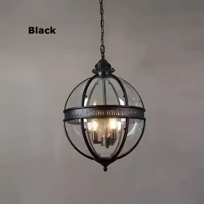 Bronze black glass globe chandelier foyer light with ornate detailing and clear glass panels for elegant decorbites bronze black decor