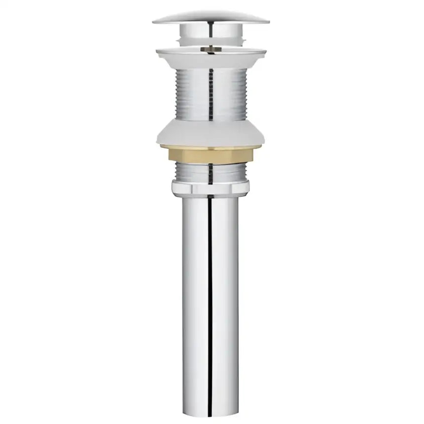 Brushed gold pop-up drain stopper 2-pack with chrome-finished cylindrical bathroom sink pop-up drain stopper
