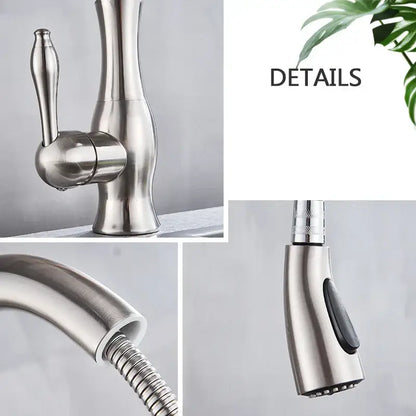 Brushed nickel kitchen faucet with pull down sprayer featuring sleek modern design decorbites brushed nickel