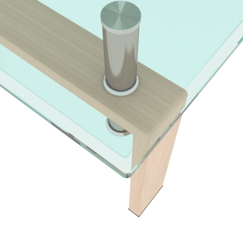 Oak Glass Coffee Table