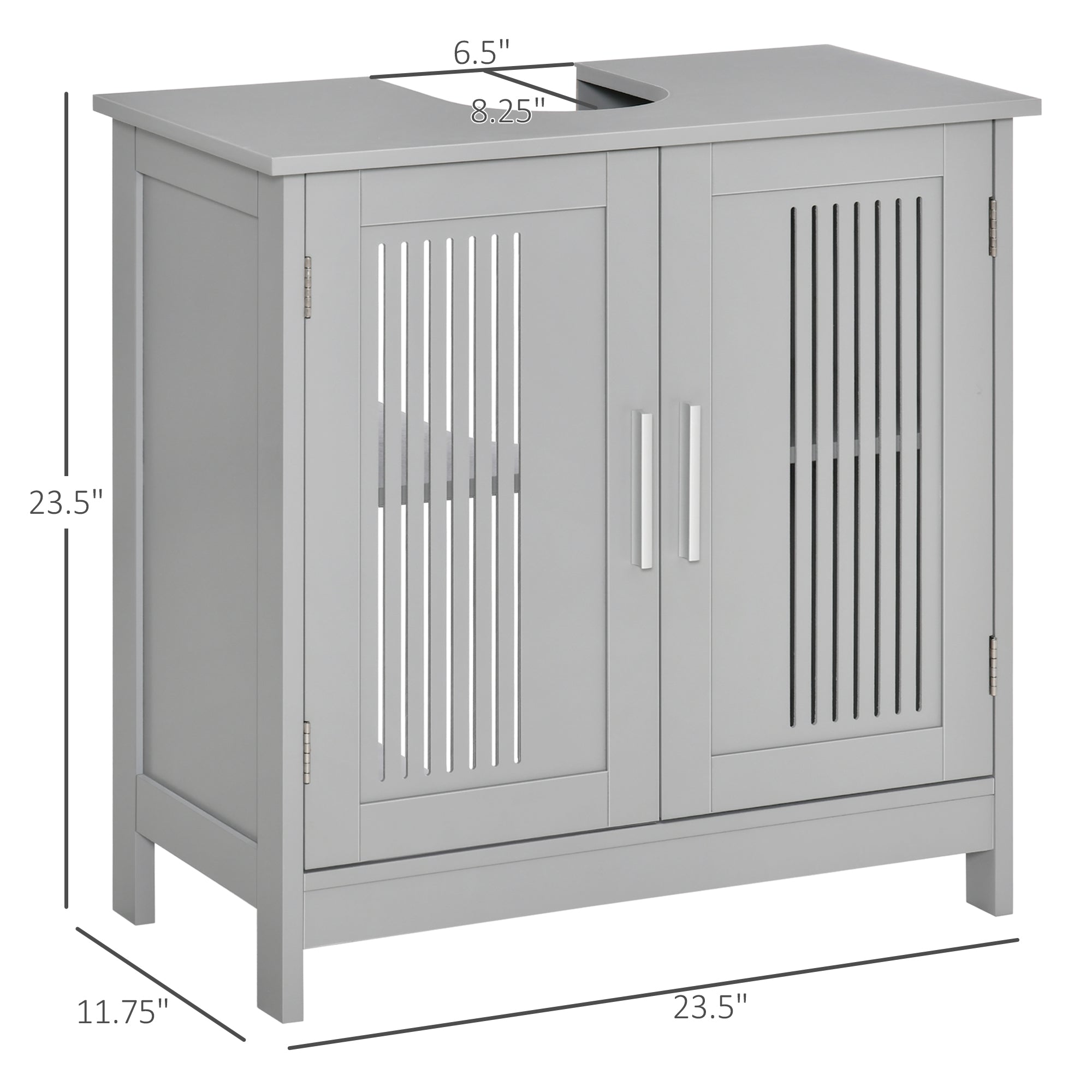 White Pedestal Sink Cabinet Adjustable Shelves