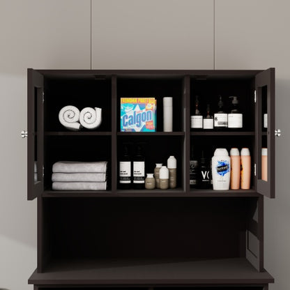 Zweikammer-Neigung-Wäschekorb Hoher Badezimmerschrank