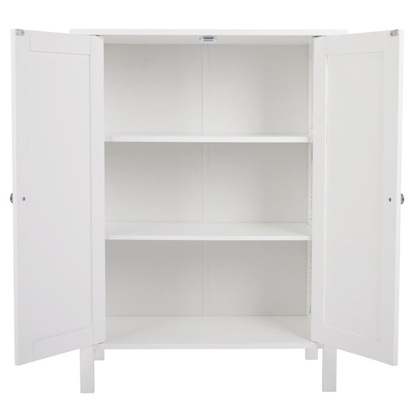 Weißes Badezimmerschrank mit Doppeltür