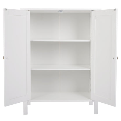Weißes Badezimmerschrank mit Doppeltür
