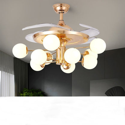 Nordische Deckenventilatoren mit LED-Licht und Fernbedienung für die Decke