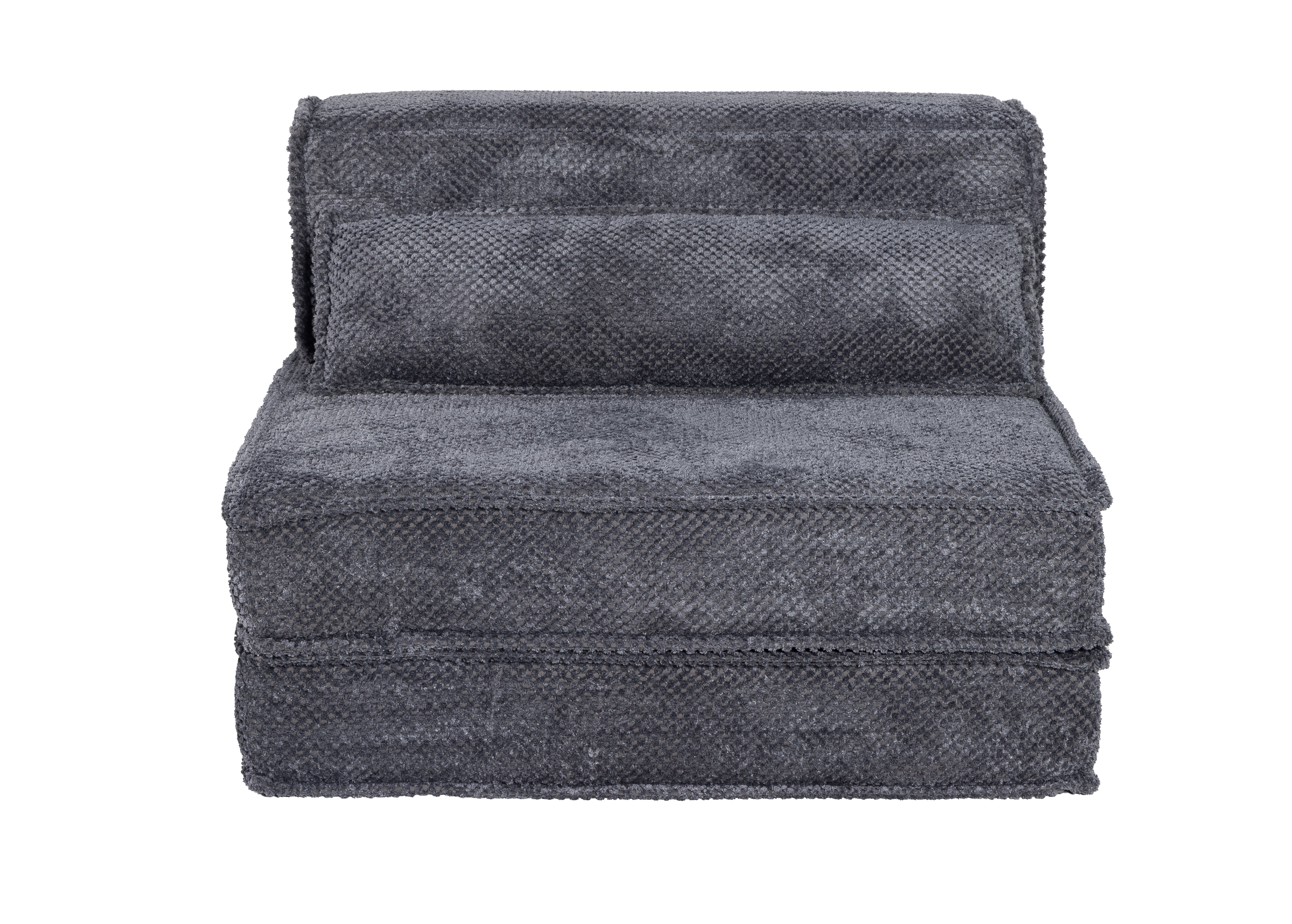 Kompressions-Mahjong-Sofa, umklappbares Boden-Sofabett, DIY knochenloses modulares Sektionssofa, keine Montage erforderlich, Kreis-Fleece-Stoff, überdimensioniertes Einzelsofa mit 1 Kissen, Dunkelgrau