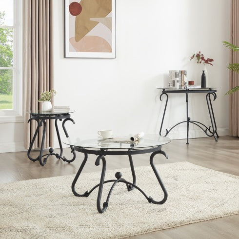 Geeignet für das Wohnzimmer: 2-teiliges Couchtisch-Set mit gehärteter Glasoberfläche