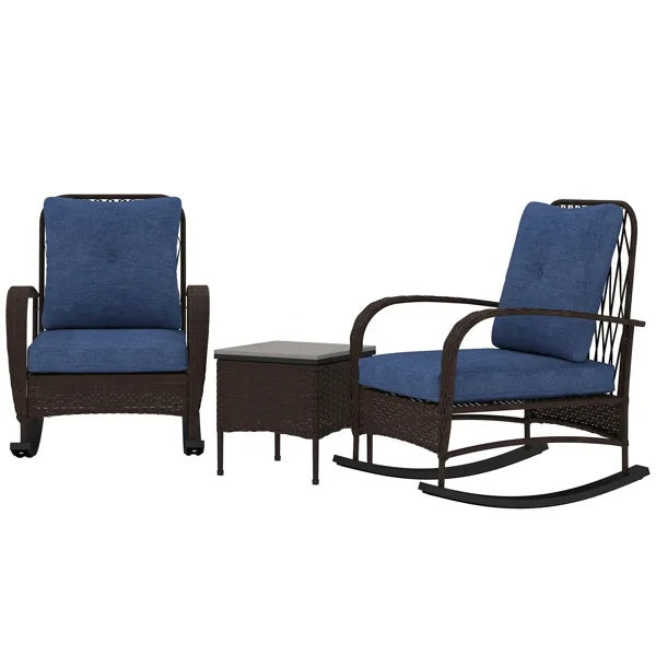 Rattan-Liegestuhl, Korbmöbel-Set für die Terrasse