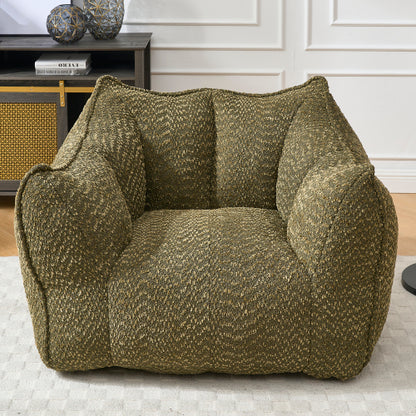 Komprimierter Plüsch-Sitzsack-Sofa-Couch – Mit Hochresilienz-Schaum gefüllt, ultraleichtes Bouclé-Lounge-Sessel für eine oder zwei Personen, gemütliche Sitzgelegenheit im Wohnzimmer zum Lesen, Spielen und Entspannen, platzsparend vakuumverpackt