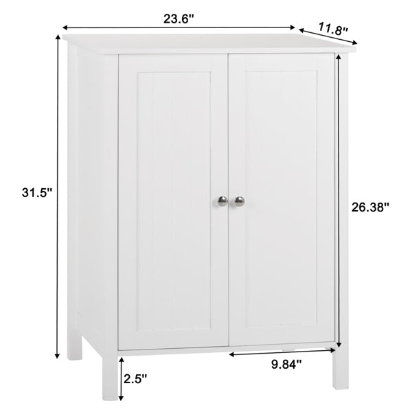 Weißes Badezimmerschrank mit Doppeltür