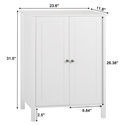 Weißes Badezimmerschrank mit Doppeltür