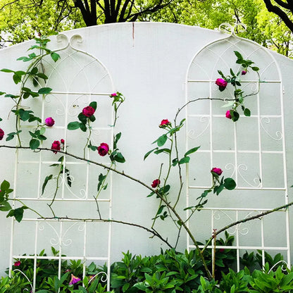 2er-Set Metall-Gartenspaliere 71" x 19,7" Rostfreies Spalier für Kletterpflanzen Außenblumenstütze