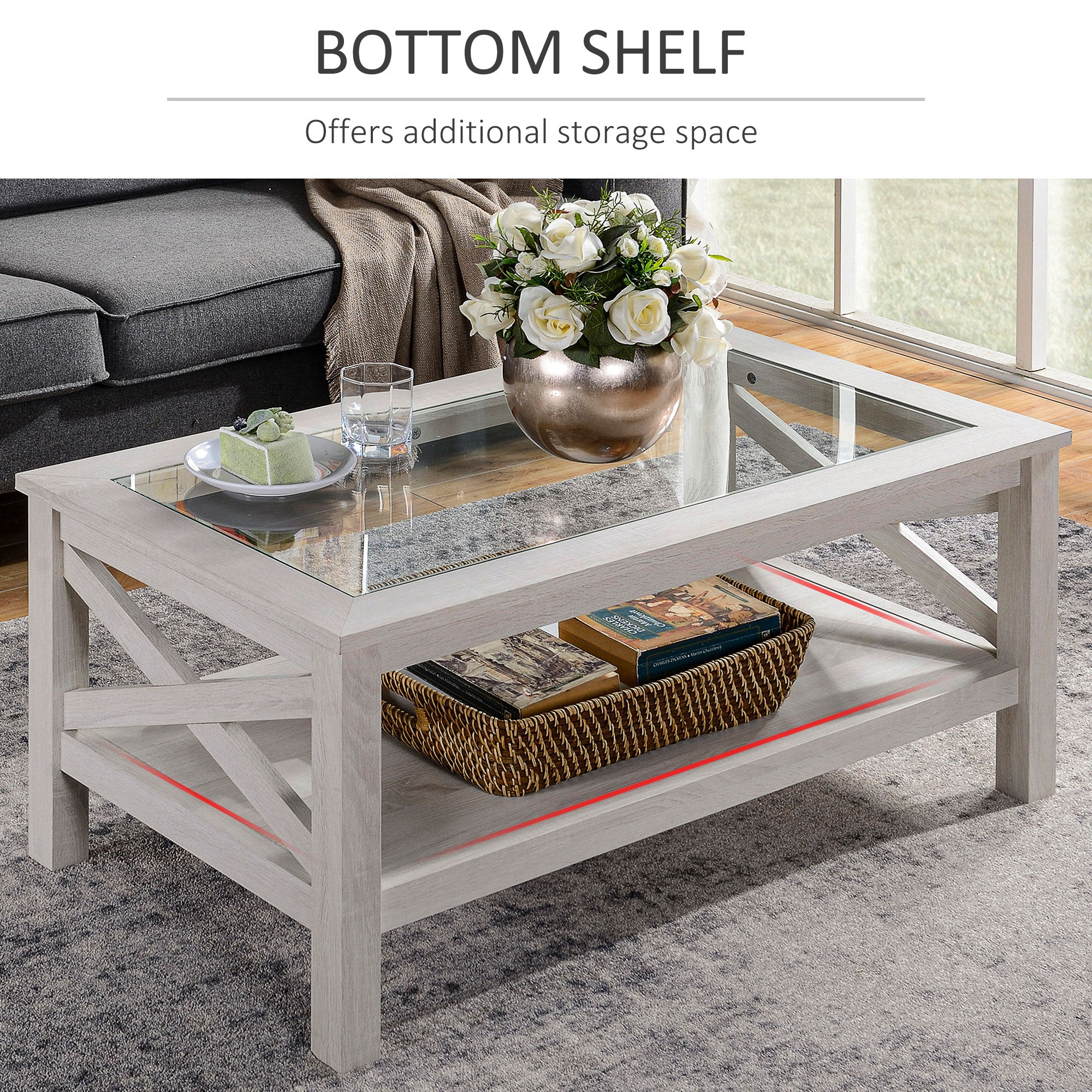 Glass Top Coffee Table