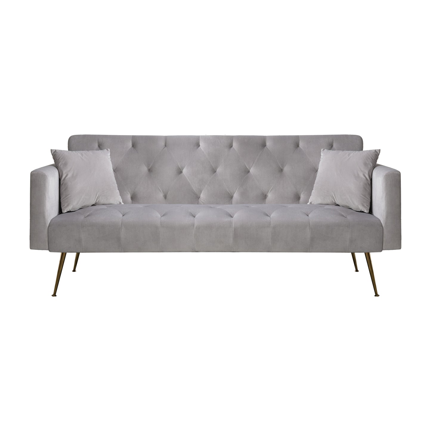 Modern Velvet  Sofa Bed Folding Futon For Lving Room