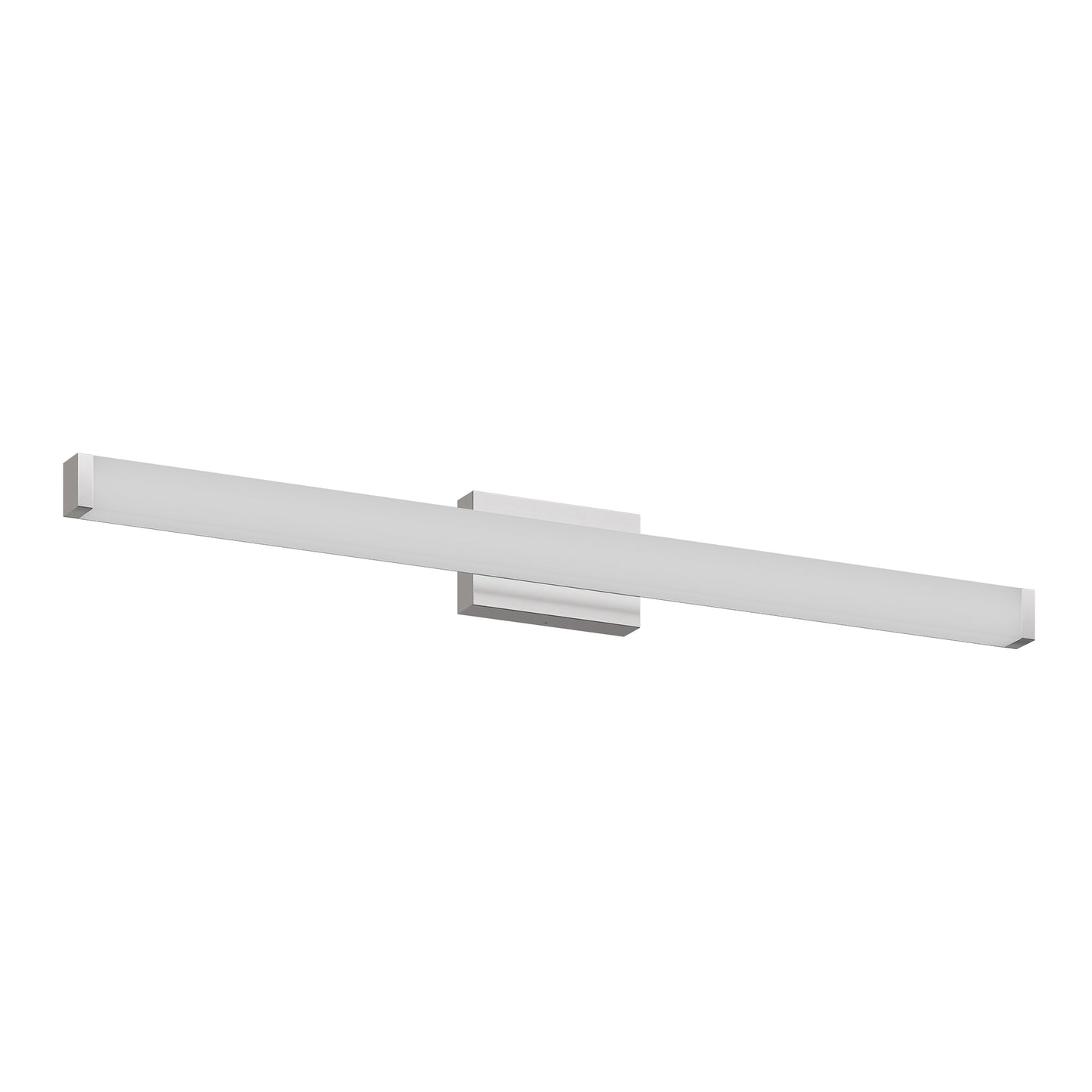 Badezimmer-Spiegelleuchte aus gebürstetem Nickel, quadratisch, LED, 41 Zoll, 24 W, 6000 K, kühles weißes Licht, Wandleuchte über dem Spiegel - Gebürstetes Nickel, 41 Zoll