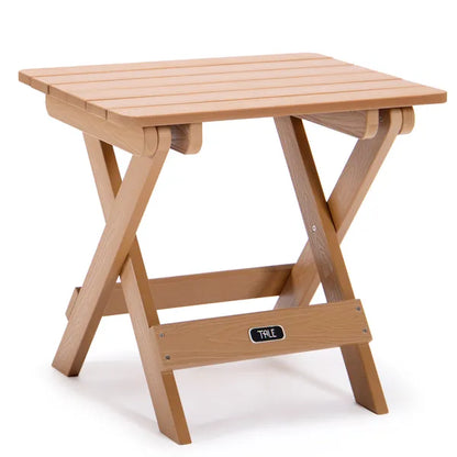 TALE Adirondack tragbarer faltbarer Beistelltisch quadratisch wetterbeständiger und verblassungsresistenter Kunststoff-Holz-Tisch ideal für den Außenbereich, Garten, Strand, Camping und Picknicks