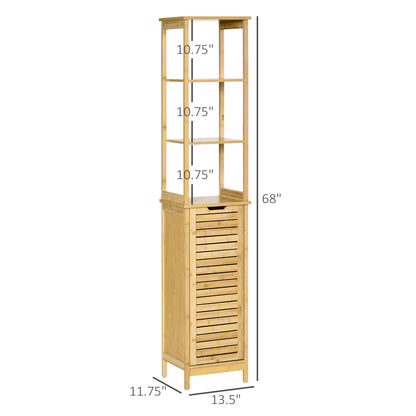 Badezimmereckschrank mit 3 Regalen und Schrank