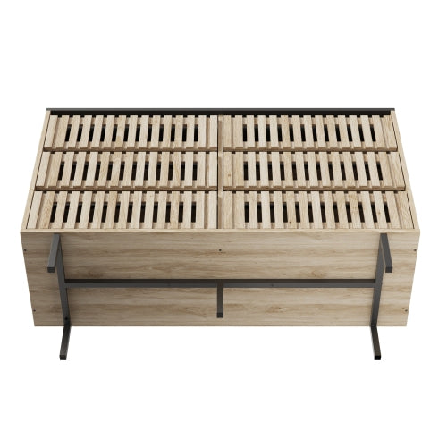 Natural Black Storage Cabinet