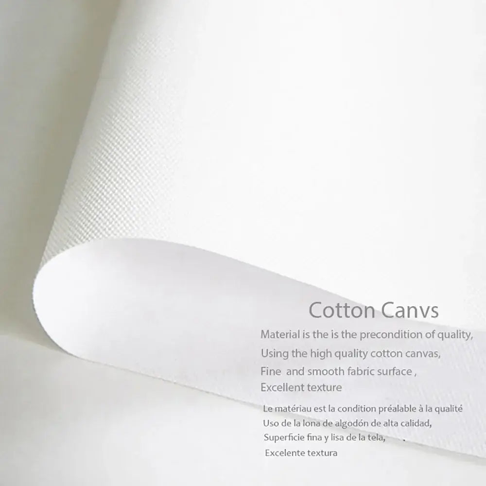 White cotton canvas with fine smooth texture for decorbites™ abstract geometric luxury wall art set