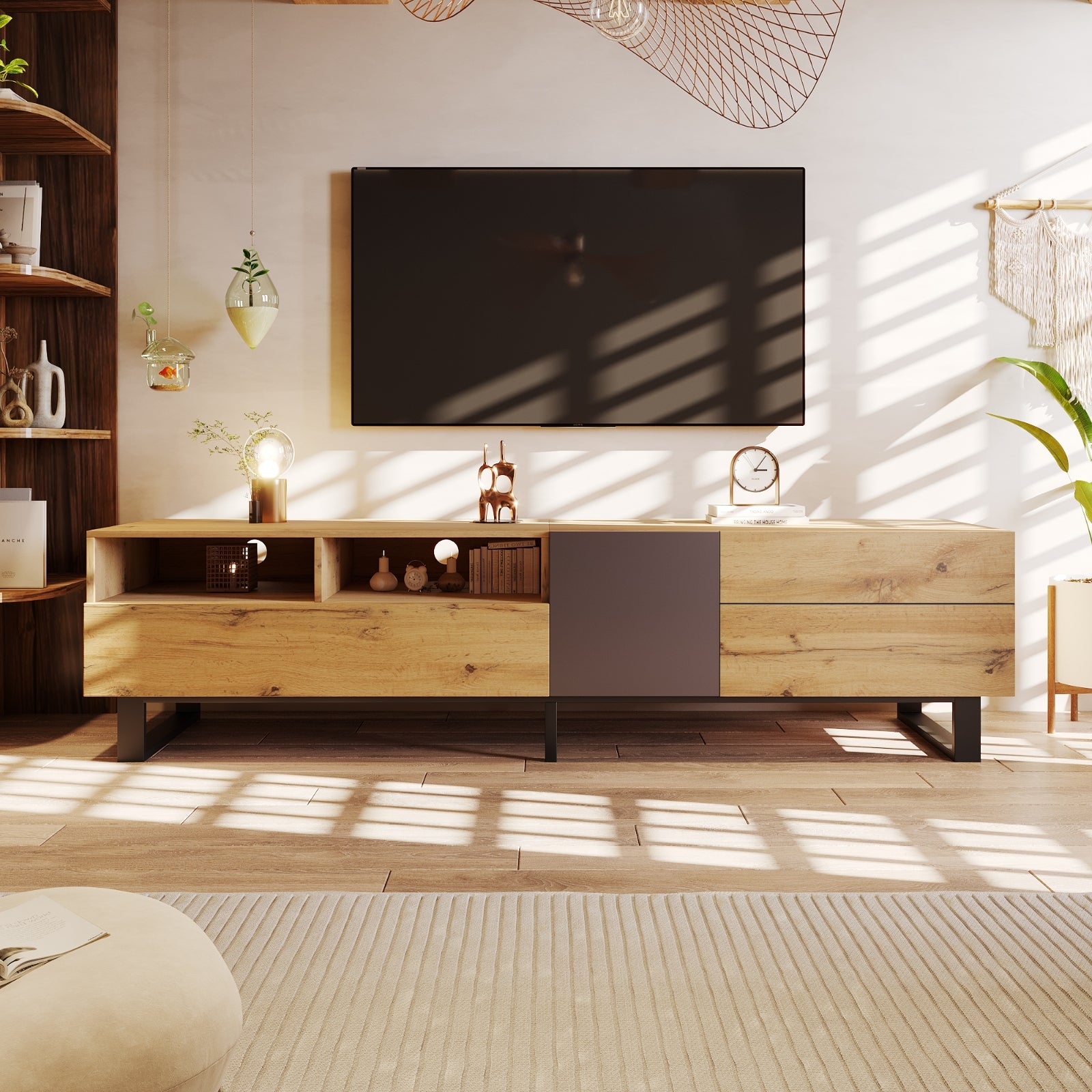 Natural Wood TV Stand