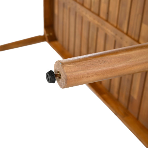 Akazienholz-Esstisch für 6 Personen, Outdoor-Tisch, Bauernhaus-Möbel für Terrasse, Garten, Hinterhof, Teak 180 LBS Tragfähigkeit 63L
