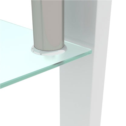 Weißer Couchtisch, Klarer Couchtisch, Moderne Beistelltische und Mittelstücke für das Wohnzimmer, Möbel für das Wohnzimmer