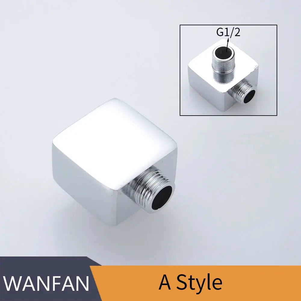 Chrome brass shower diverter valve water separator tee bathroom adapter with chrome finish and g1/2 threaded connections
