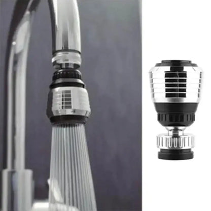Chrome and black multifunctional kitchen faucet spray nozzle with ridged design for adjustable flow and extension tube by decorbites