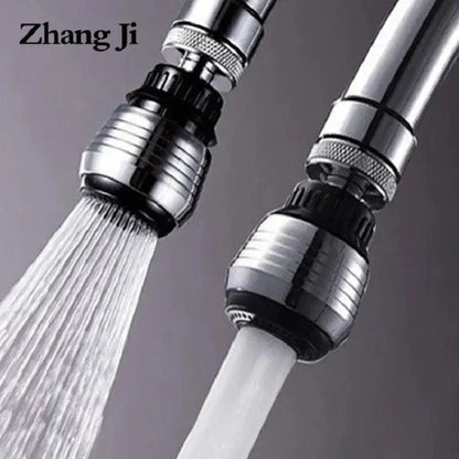 Chrome and white kitchen faucet aerator with silver and black adjustable spray heads and textured grip rings by decorbites kitchen faucet