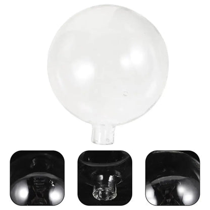 Clear glass globe lamp shade with 11mm opening and short stem for living room decorbites 11mm opening glass lamp