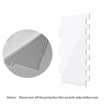 Clear transparent acrylic scalloped cake cream scraper with serrated edge for decorbites cake cream scrapers kitchen use