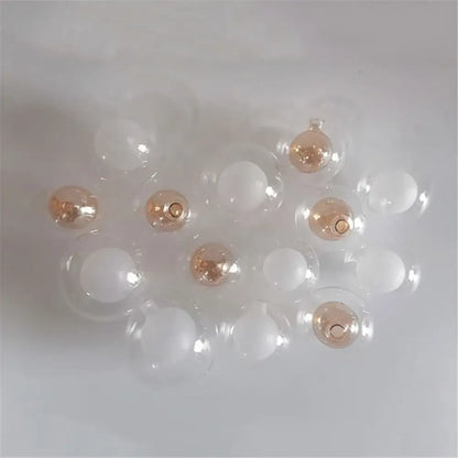 Clear glass replacement globes with rose gold metallic caps for g4 glass shade replacement in chandeliers