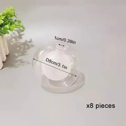 Clear plastic suction cup with white inner base 8cm diameter 1cm thick for glass shade replacement globes
