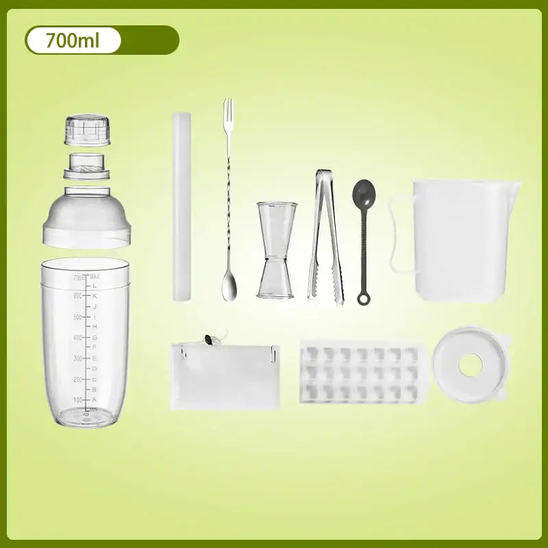 Clear glass cocktail shaker with silver lid 700ml clear plastic decorbites cocktail shaker with measurement markings