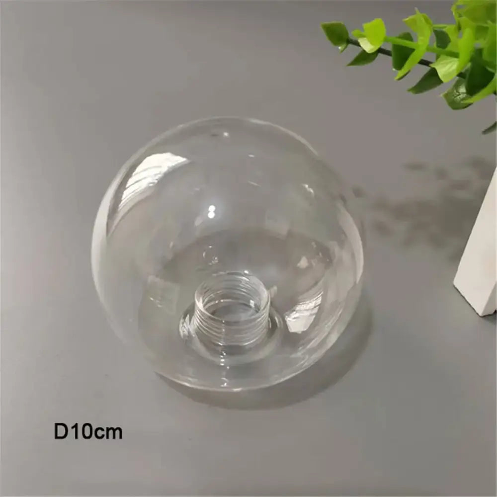 Clear glass pendant lamp shade sphere with threaded neck 10cm diameter by decorbites clear glass for dining room decor